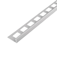Angle profile PVC silver-grey with square-perforated leg