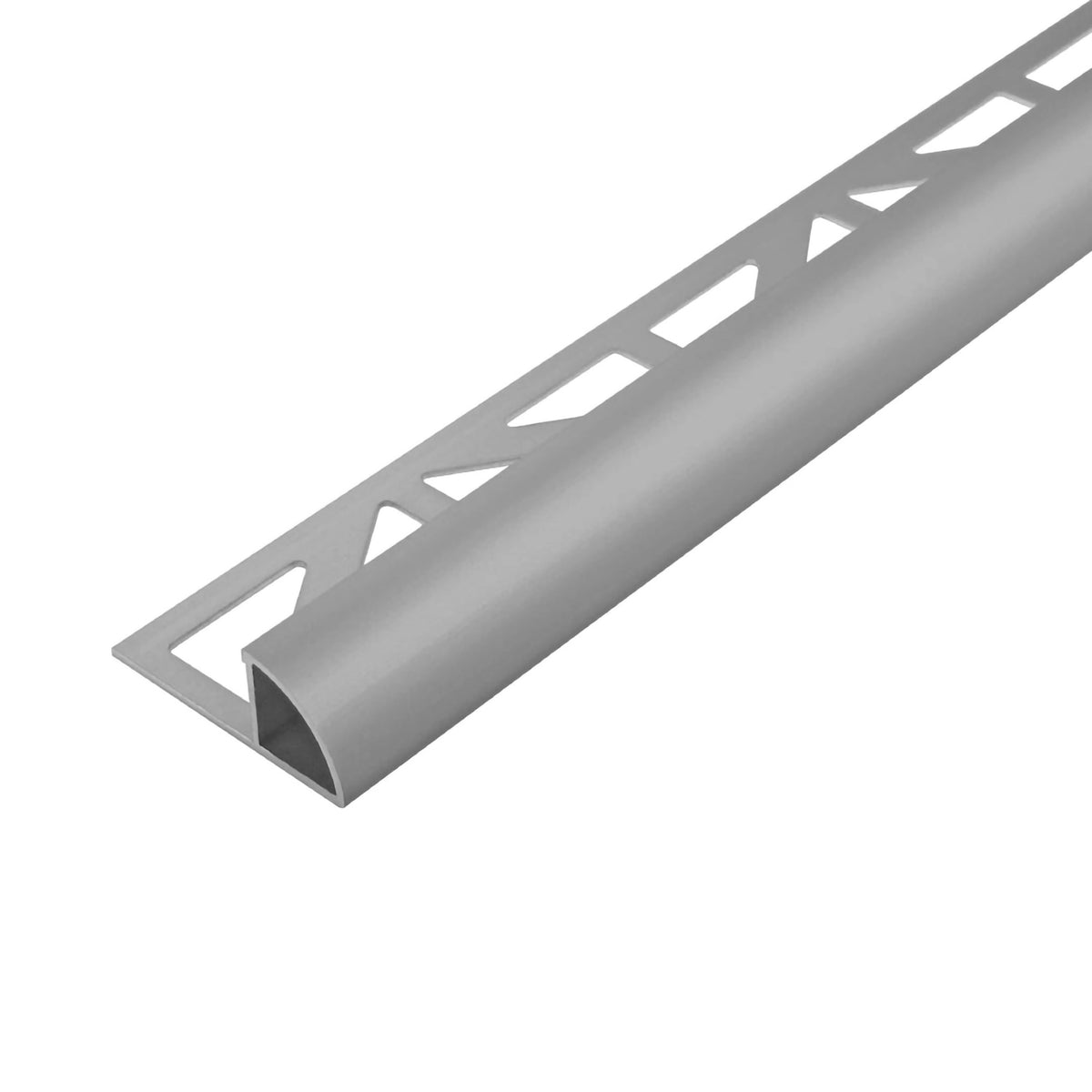 DURAL quarter-round profile aluminium concrete grey with triangular-perforated leg