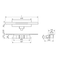Dimensioned drawing adjustable shower drain complete set with 101mm installation height
#A0005320
#A0005321
#A0005322
#A0005326
#A0005327
#A0005328
#A0005332
#A0005333
#A0005334