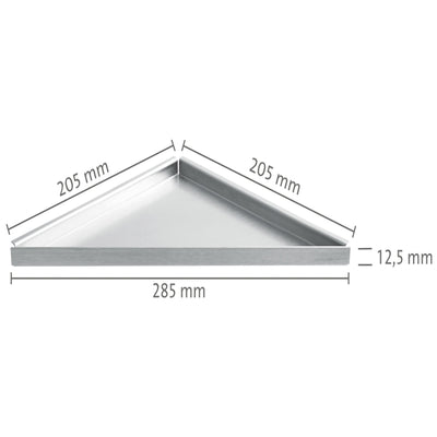 Triangular stainless steel shelf for retrofitting - Ansicht 2