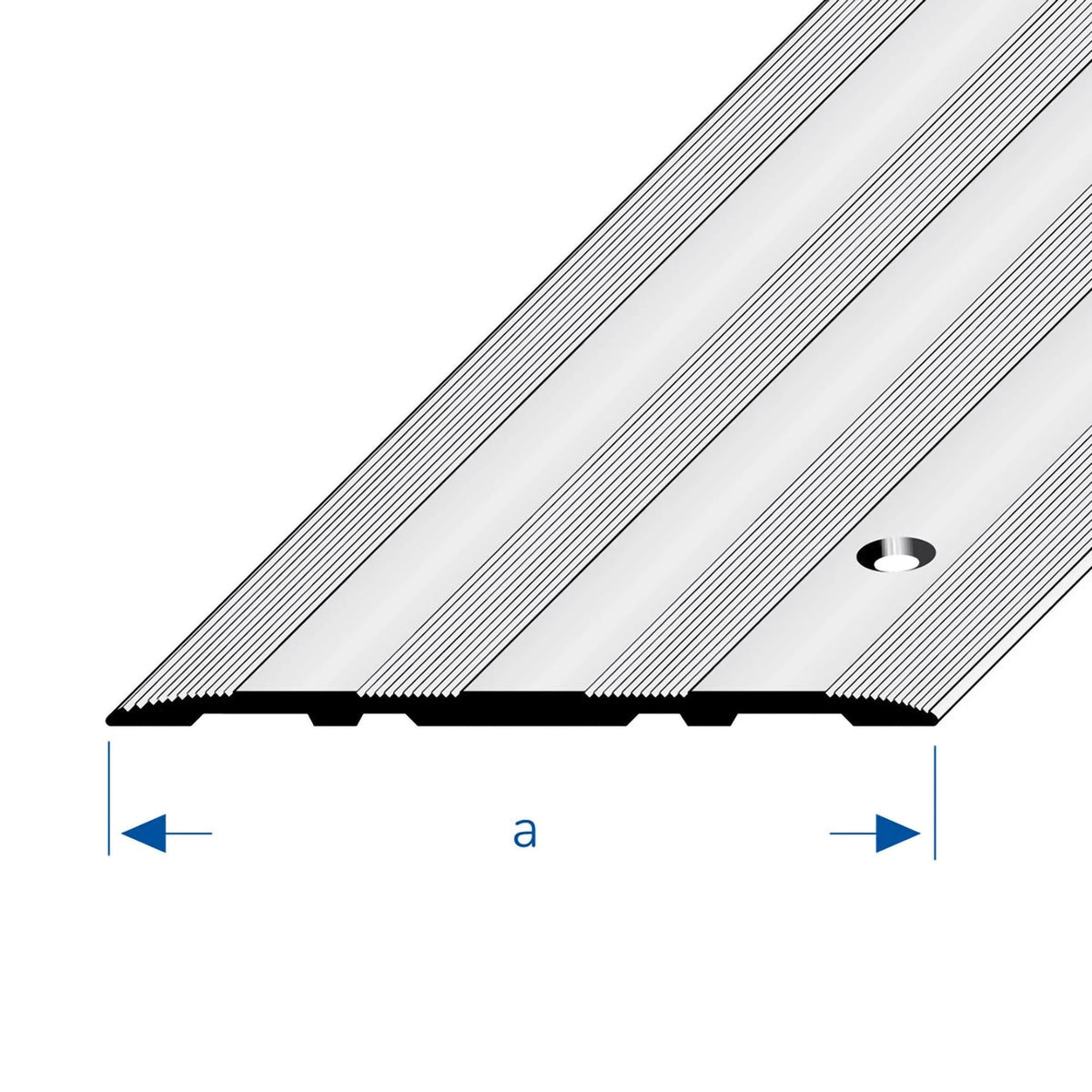 Drawing of the cover profile aluminium perforated in 100mm width with multi-ribbed surface
#A0002939
#A0002943