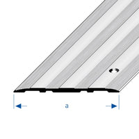 Drawing of the cover profile aluminium perforated in 100mm width with multi-ribbed surface
#A0002939
#A0002943